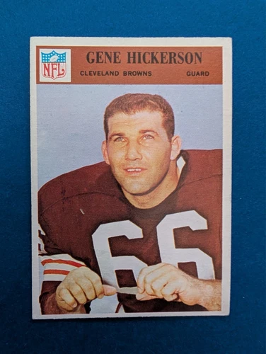 1966 PHILADELPHIA football #45 GENE HICKERSON  (RC)  Cleveland BROWNS HOF EX-NM