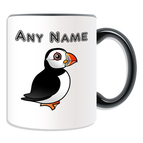 Personalised Gift Puffin Mug Money Box Cup Customise Name Coffee Silly Atlantic - Picture 6 of 20