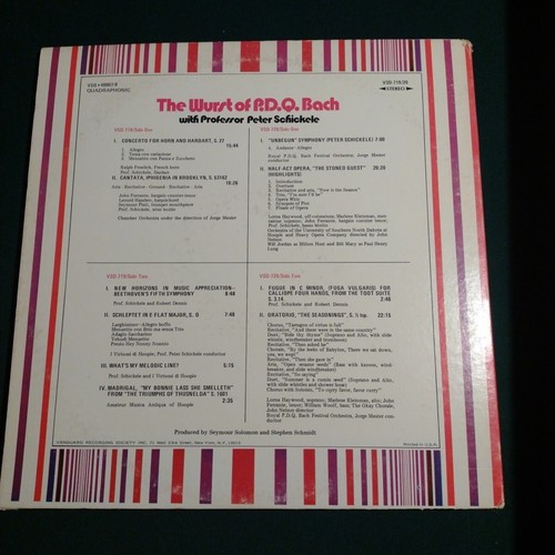 The Wurst of P.D.Q Bach with Professor Peter Schickele (vinyl 2-LP 1971) - Picture 3 of 12