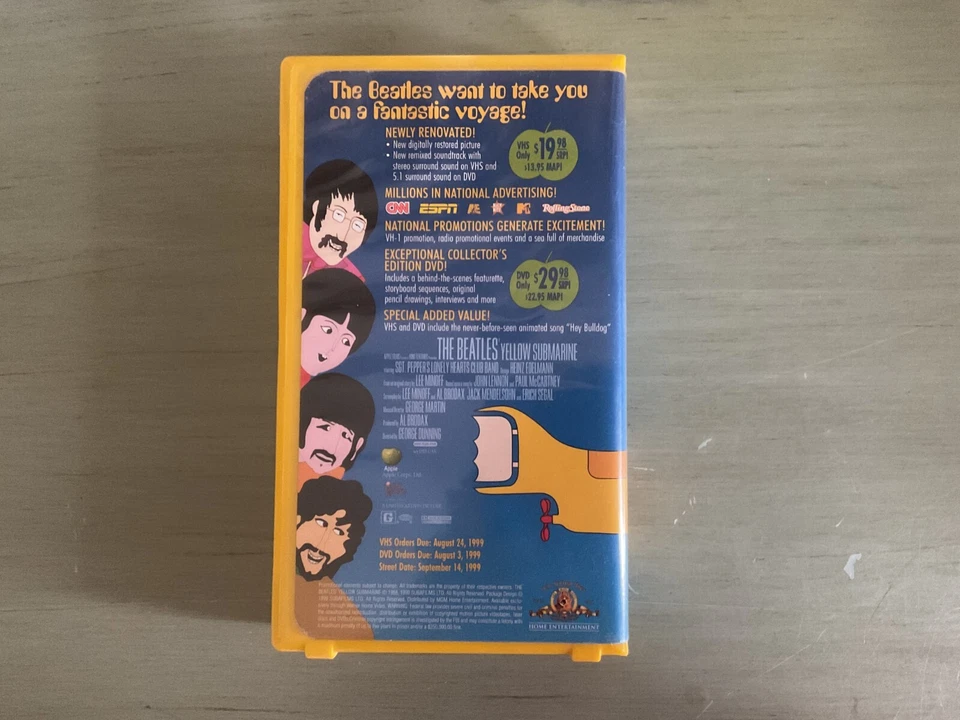 The Beatles Yellow Submarine 1999 Promotional Featurette VHS, Rare Promo copy - Image 2 of 3