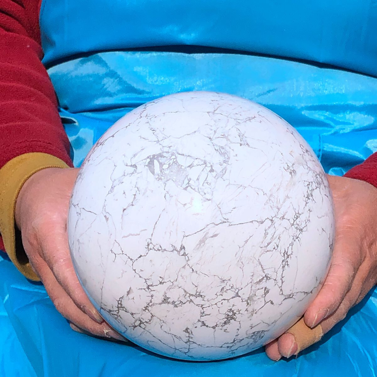 4950g Natural White Pine Quartz Crystal Sphere for Healing 3503