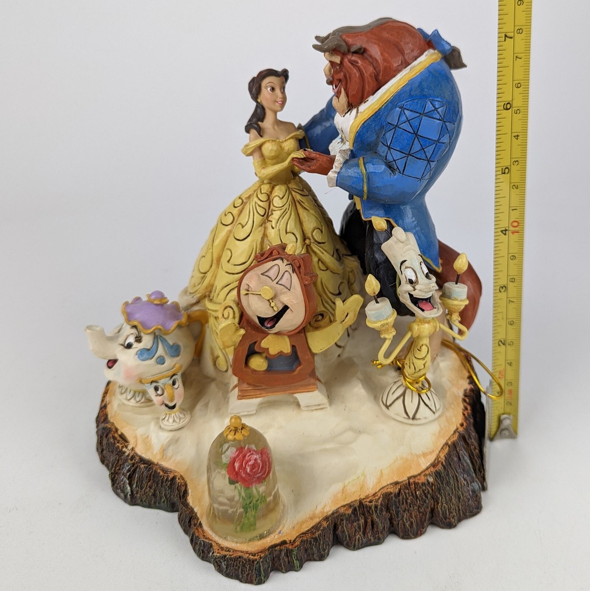 SIGNED Jim Shore Disney Enesco Beauty & The Beast Carved By