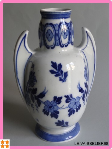 DELFT UN ANCIEN VASE ART DECO DECOR 515 ht 21 cm - Picture 4 of 6