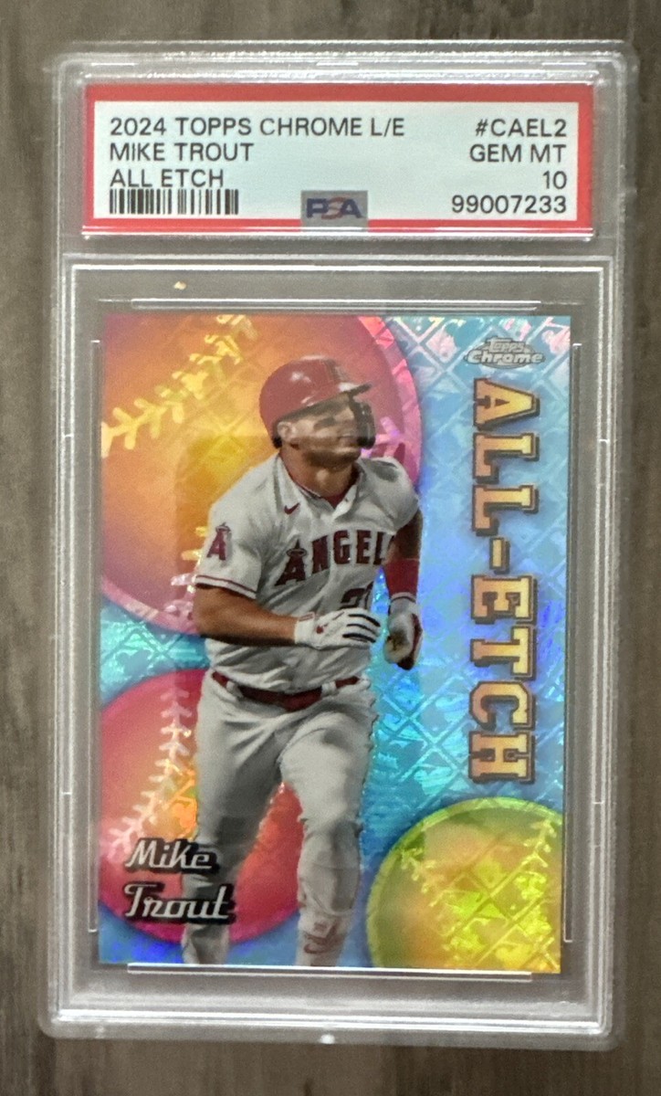 2024 Topps Chrome Logofractor All Etch LA Angels Mike Trout #CAEL2  