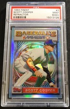 1993 SCOTT COOPER TOPPS FINEST REFRACTOR #7 PSA 9 O/C RED SOX (007)