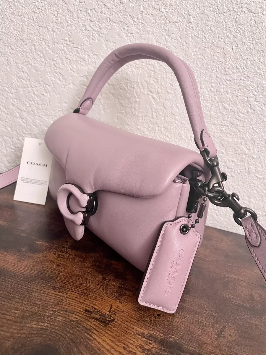 Coach Pillow Tabby Shoulder Bag 18 Nappa Leather Ice Purple C3880