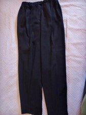 Liz Claiborne Collection Women 10 Black Dress Pants Pleated Front Lined w Pocket