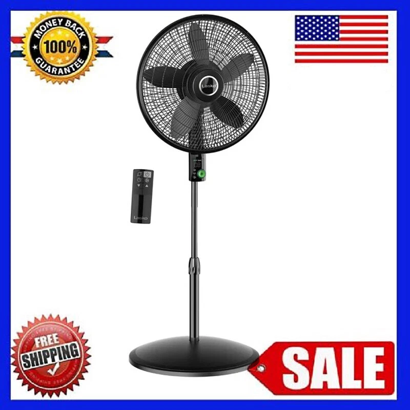 Lasko Oscillating 18” EcoQuiet DC Motor 12-Speed Pedestal Fan with Remote |  eBay