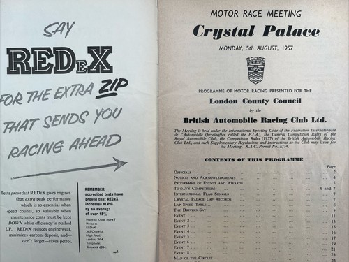 BARC - National Race - Crystal Palace 5th Aug 1957 Official programme - - Picture 3 of 6