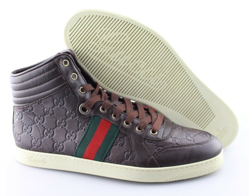 Men's GUCCI 'Guccissima' Brown Leather Sneakers Size US 9 - D GUCCI 8.5 - G  | eBay