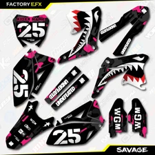 Black & Pink Savage Camo Racing Graphics Kit fits Suzuki RMZ250 RMZ 250 10-18