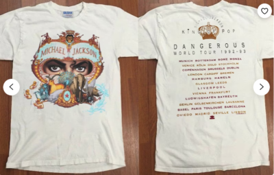 Vintage 90s Michael Jackson Dangerous World Tour 1992-93 T-Shirt