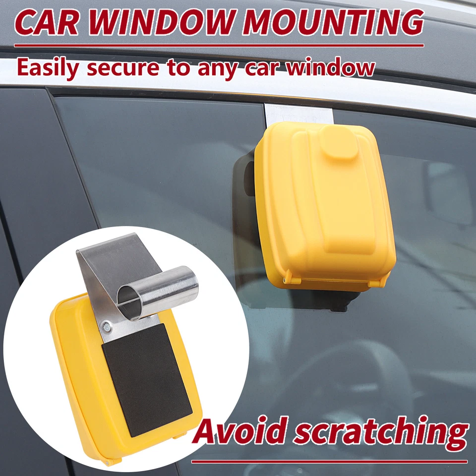 Car Window Lock Box for Turo, Yellow Portable Lockbox for Car Keys, Car Key Lock - Image 4 of 4