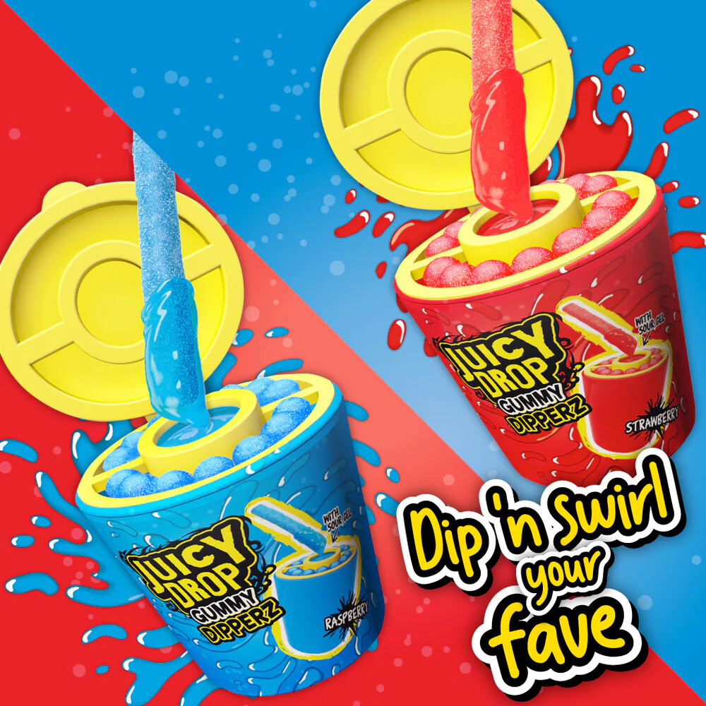 Juicy Drop Gummy Dipperz Strawberry & Raspberry Seasonable