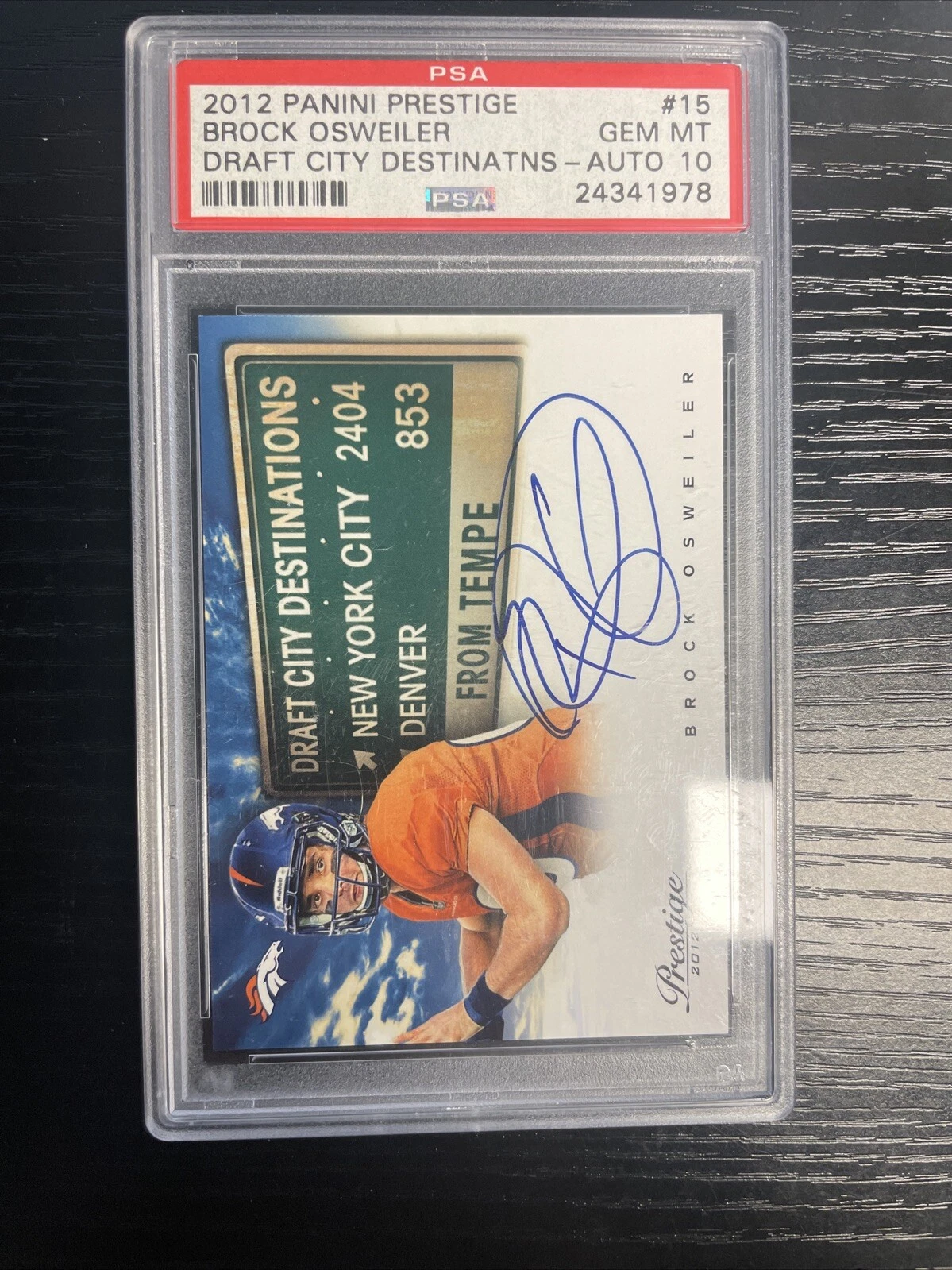 Brock Osweiler Panini Prestige Draft City Destinations #15 Autograph