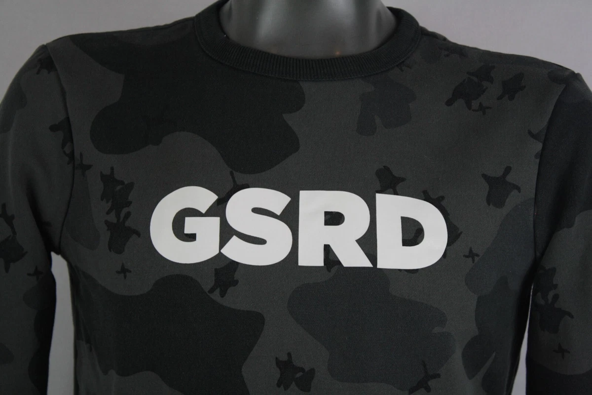 G Star Raw Denim Camo Crewneck Sweatshirt Mens S GSRD bobby shmurda
