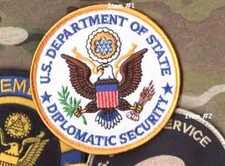 US DEPT. OF STATE EMBASSY DIPLOMATIC SECURITY SERVICE DSS vêlkrö PATCH: ITEM #1