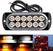 2pcs 12 Led Strobe Lights Emergency Flashing Warning Beacon Amber White 12v 24v 2pcs 12 Led Strobe Lights Emergency Flashing Warning Beacon Amber White 12v 24v