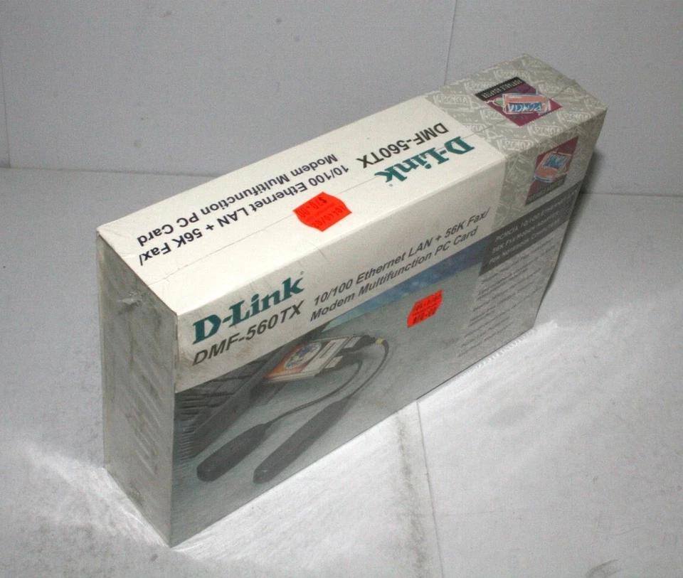 New D-Link DMF-560TX 10/100 Ethernet LAN + 56K Fax/Modem Multifunction PC Card - Image 4 of 4