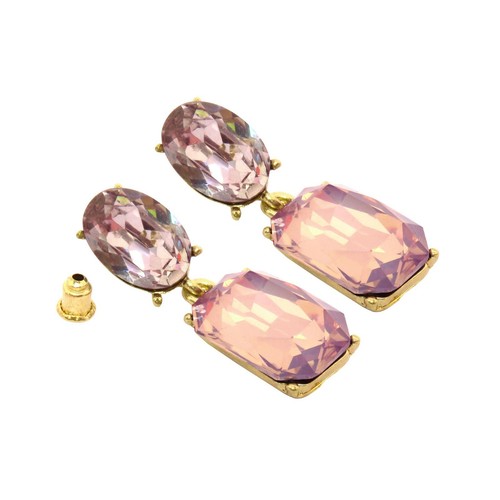Pendientes colgantes geométricos de metal para mujer Joyería de cristal Diamante Pendientes de moda - Imagen 33 de 36