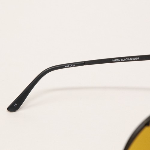 Rick Owens Shield Sonnenbrille schwarz Bügel/grün - Bild 7 von 8