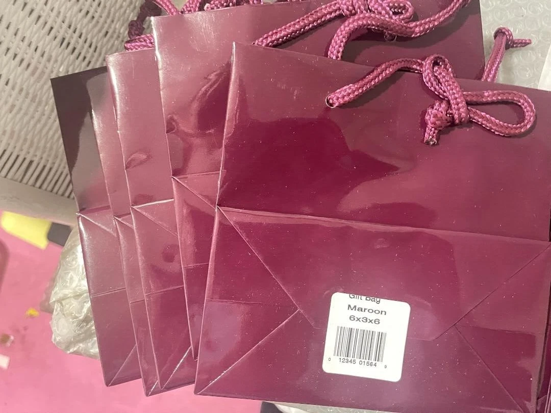 Maroon gift bags sales