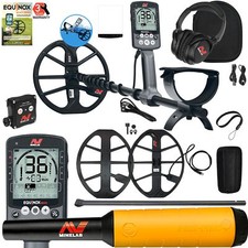 Minelab EQUINOX 800 Metal Detector with 15" Coil, Lower Shaft, and Pro-Find 20