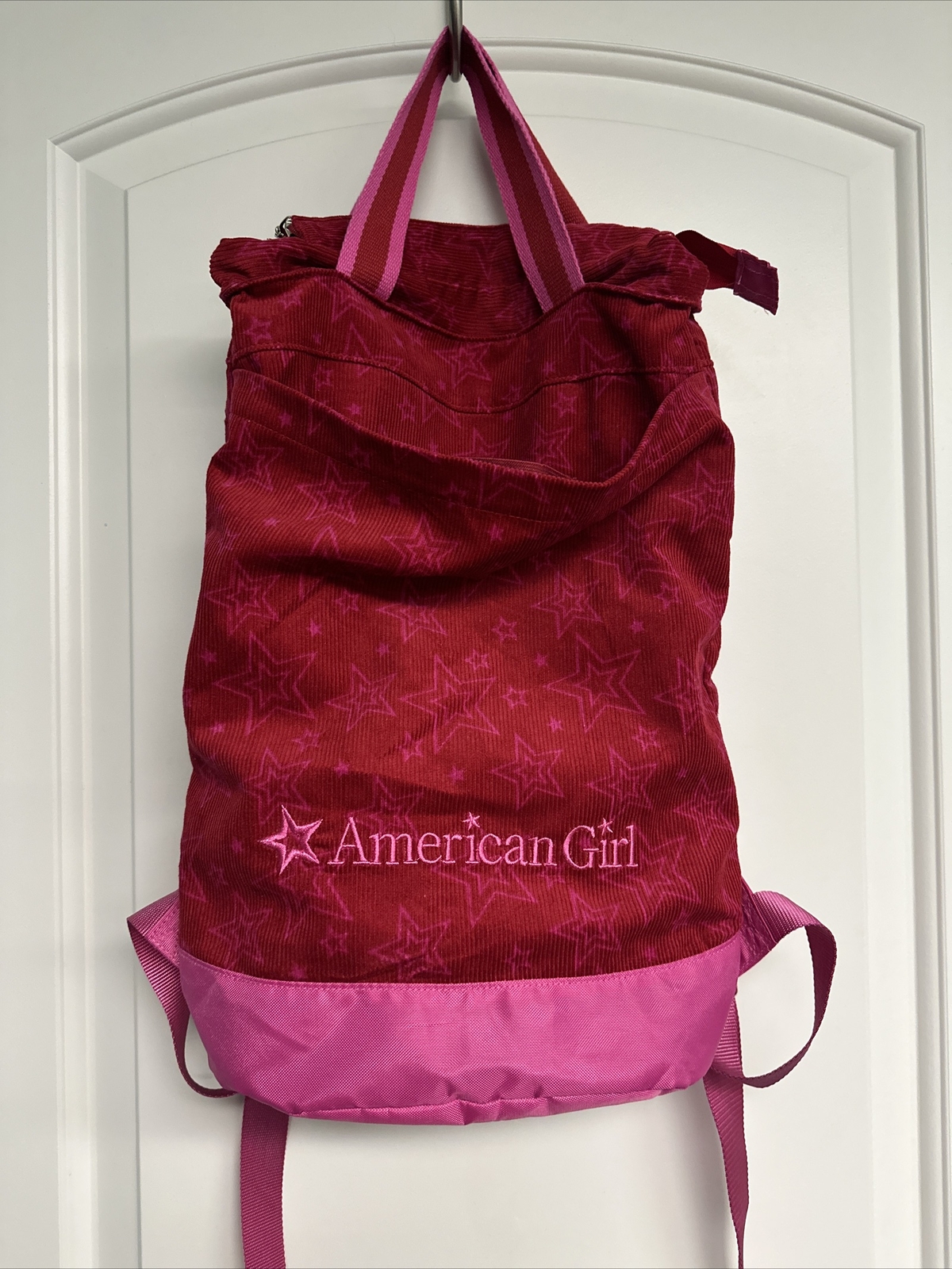 American Girl Backpack Doll Backpack Doll Carrier Red/Pink Star