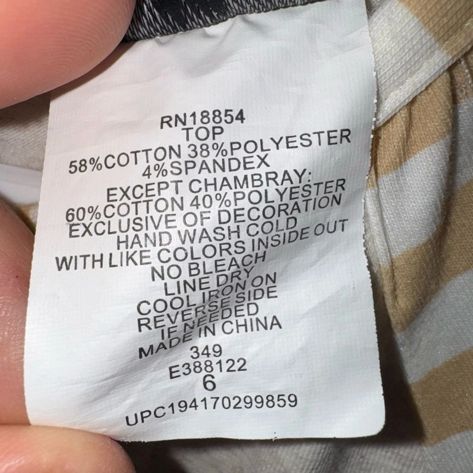 Blusa Rare Editions Vintage Feminina Manga Longa "Don't Hurry, Be Happy" Tamanho 6 Preguiça - Imagem 3 de 4