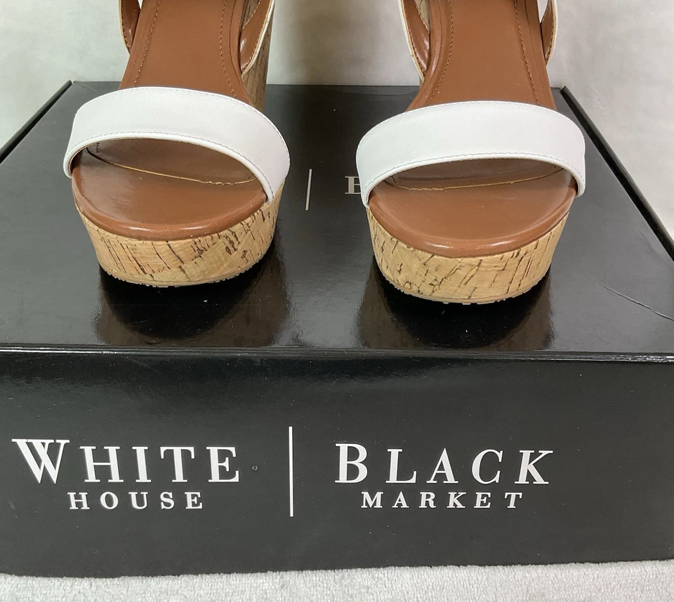 Casa Blanca Mercado Negro Sadie Corcho Cuña Talla 7.5 Boda Invitado Resort Crucero Foto 3 de 4