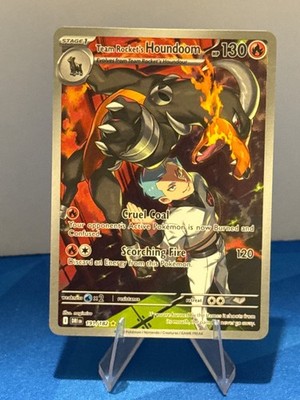 Team Rocket's Houndoom 191/182 Destined Rivals Illustration Rare Holo Pokémon