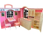 Vintage Barbie Folding Magic Kitchen with Accessories And Furniture 1996 Mattel