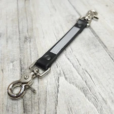 Perfect Fit Reflective Leather Anti-Sway Strap 9" for Firefighter's Radio Holder