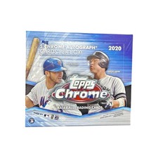 Topps 2020 Chrome Baseball Jumbo Hobby Box 5 Chrome Autographs Factory Sealed