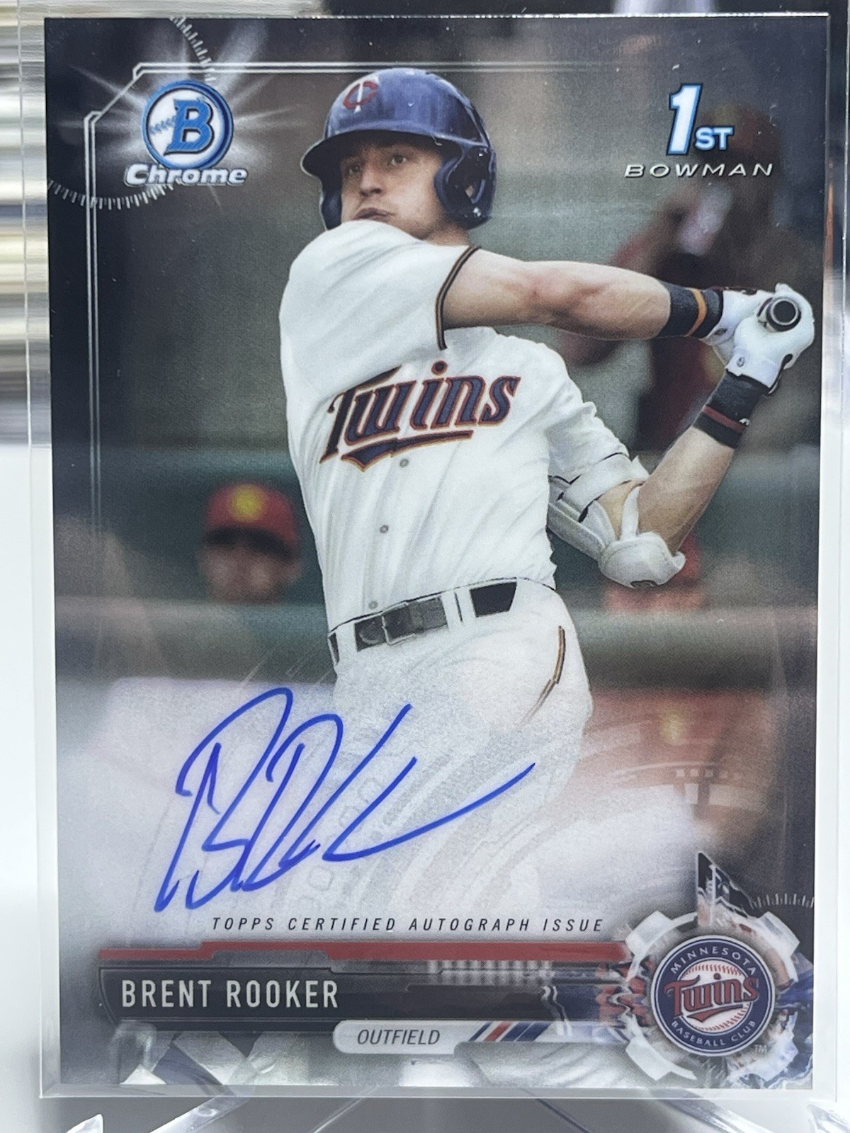 2017 Bowman Draft Chrome Draft Pick Autographs Brent Rooker #CDA-BR (AU, RC)