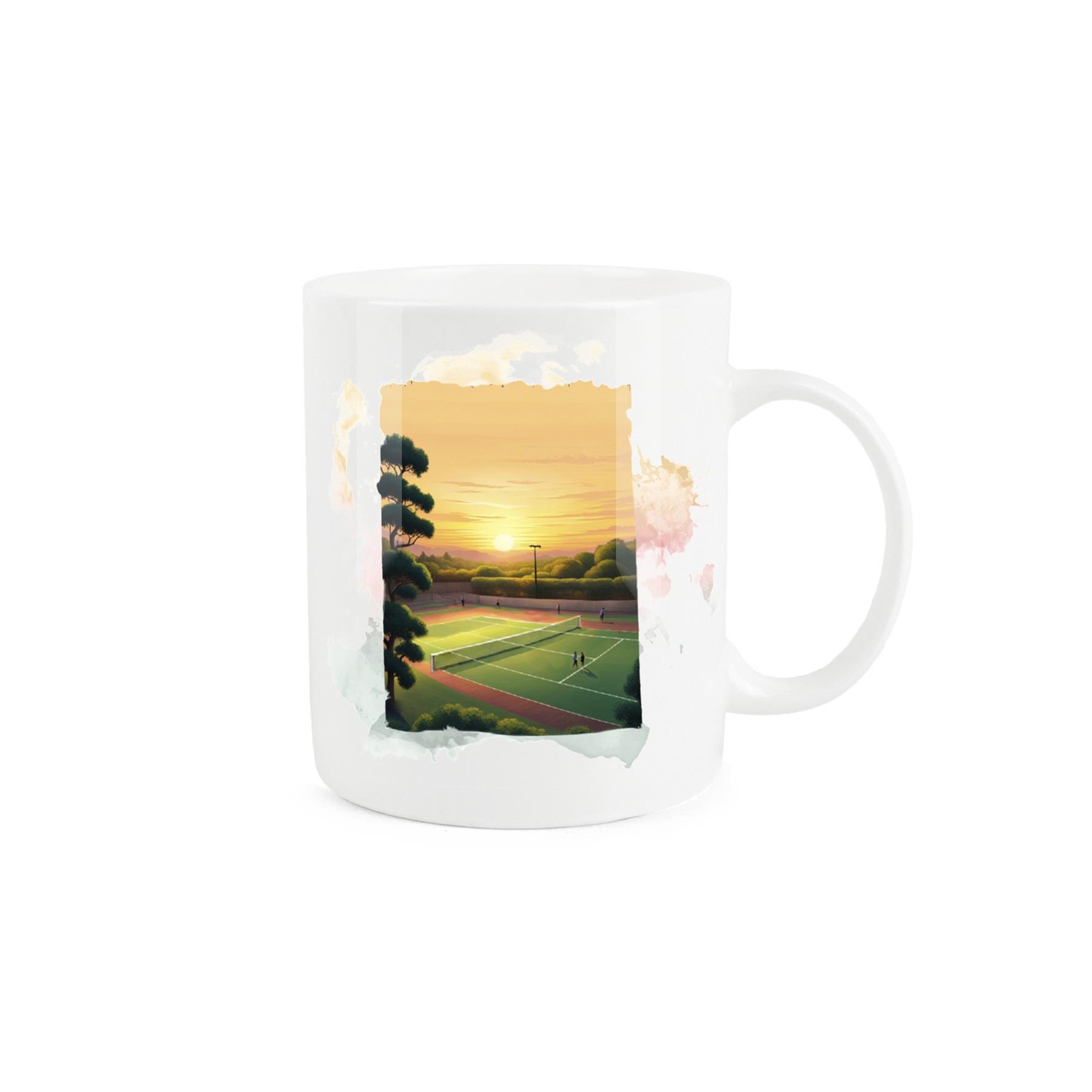 Bone China Sports Landscapes Mug - Tennis Themed Cup Gift