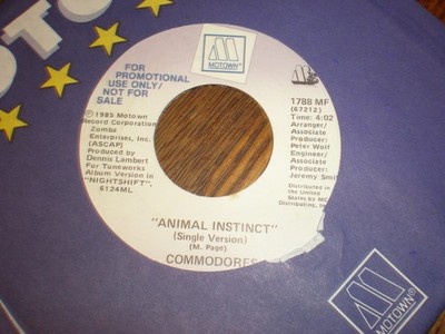 Commodores 45 Animal Instinct PROMO MOTOWN