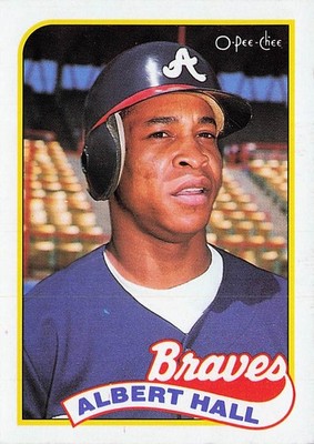 1989 O-Pee-Chee #153 Albert Hall - Atlanta Braves