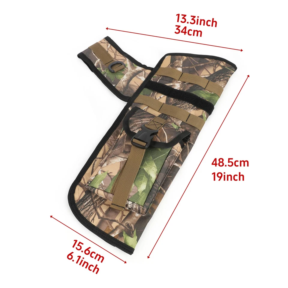 Archery Arrow Quiver Leather Bag Holder Hip Waist Recurve Bow Longbow Hunting - Image 3 of 4