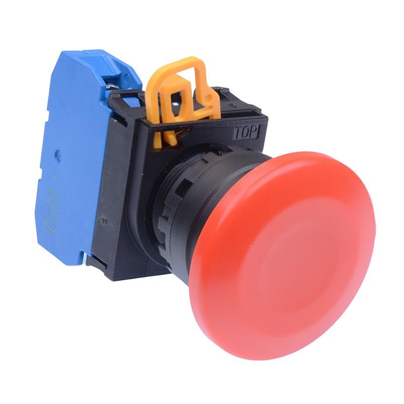 IDEC Red 22mm Mushroom Momentary Push Button Switch NO IP65 YW1B-M4E10R