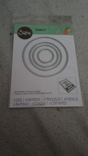 Sizzix Framelits 4 Die Set; 663642 Circles, 1 1/4" - 3" 