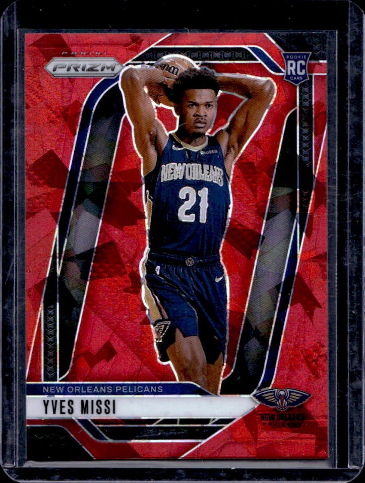 2024-25 Prizm Yves Missi RC Red Ice Rookie #233 Pelicans