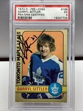 1972-73 O PEE CHEE DARRYL SITTLER #188 PSA 5 *CERTIFIED AUTHENTIC AUTO *POP 8