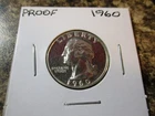 1960 PROOF WASHINGTON SILVER QUARTER       TX