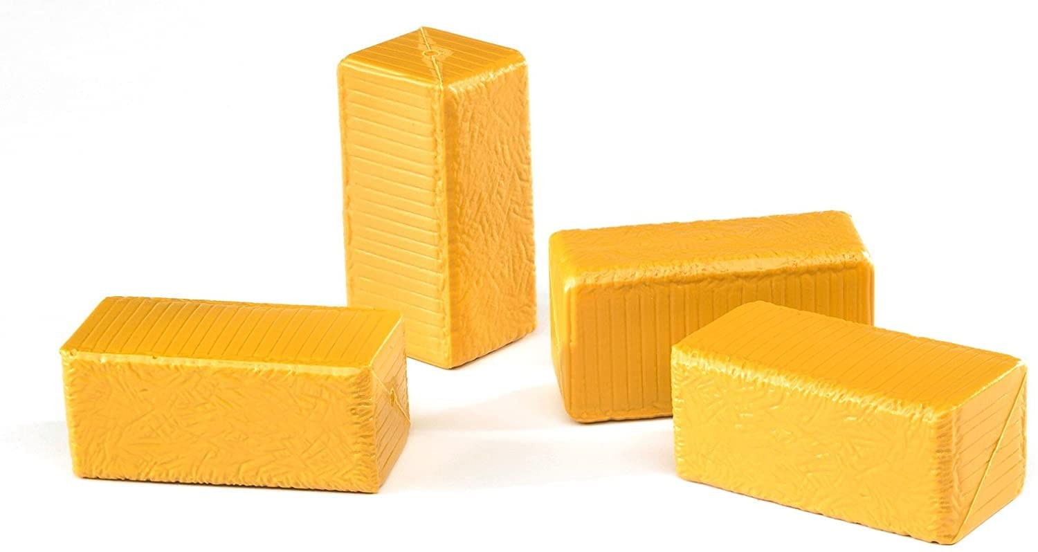 Bruder 02342 - Zubehör Quaderballen, 4 Stück, Landwirtschaft - 1:16 Zubehör Ball