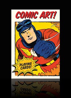 Vintage 1950s Comic Book Art (Captain Freedom & Midnight) Playing Cards Piatnik