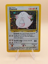 Chansey Base Set 2 Holo Rare No. 3/130 Pokemon Card - 2000 SWIRL