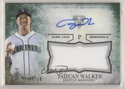 2015 Triple Threads Unity Jumbo Relics Emerald 45/50 Taijuan Walker Auto a2v