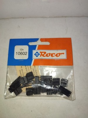 ROCO HO 10602 BEUTEL MIT 12 STECKERN KABELVERBINDER 2-POLIG NEU VERSIEGELT