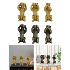 3 Pieces Small Tiger Statues Ornaments Realistic Tiger Sculpture Gift Animal